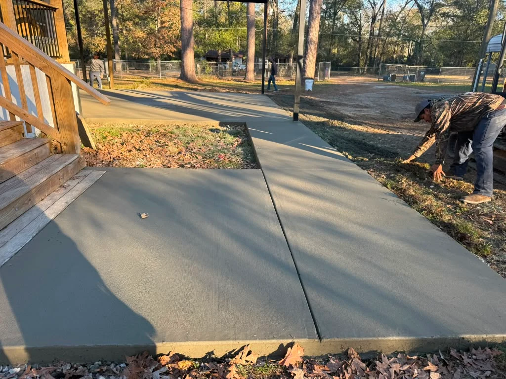 A concrete walkway by Santoyo’s Concrete