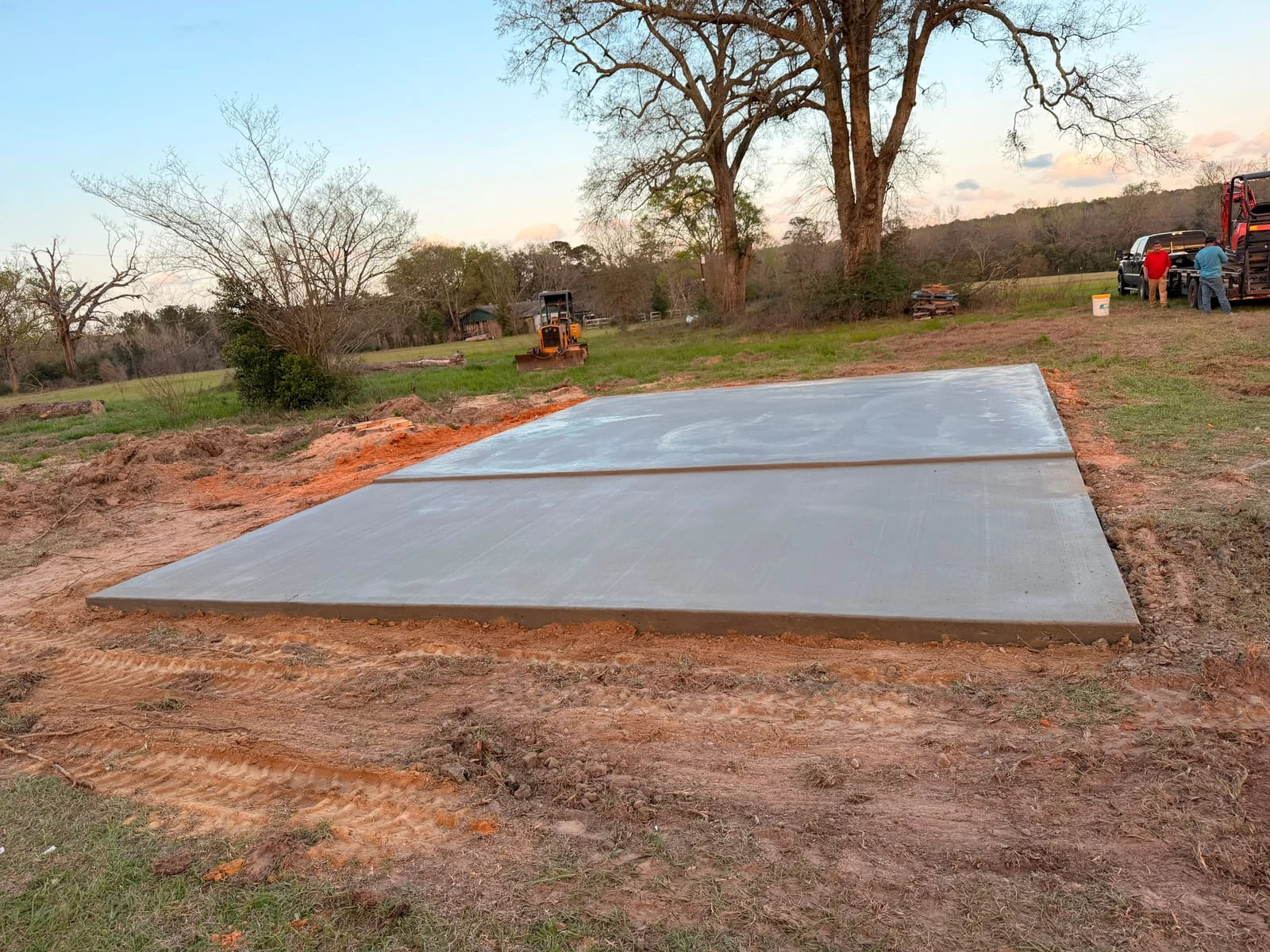 Metal Building Slabs poured by Santoyo's Concrete in East Texas