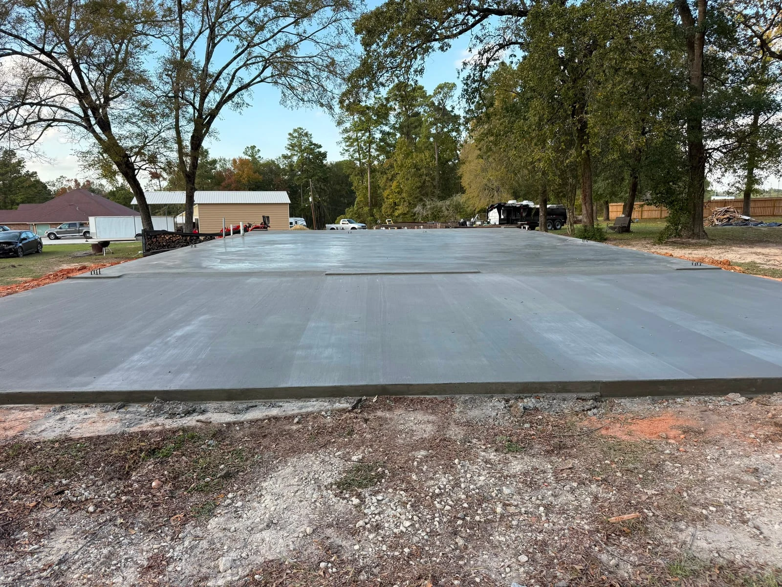 A poured concrete building slab by Santoyo’s Concrete