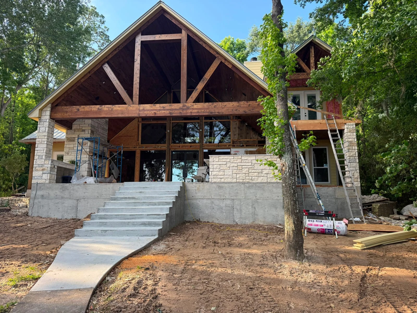 Concrete Stairs & Landings poured by Santoyo's Concrete in East Texas