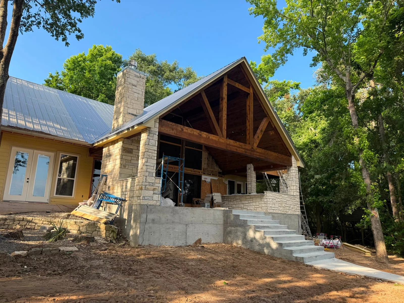 Poured concrete steps and landing by Santoyo’s Concrete